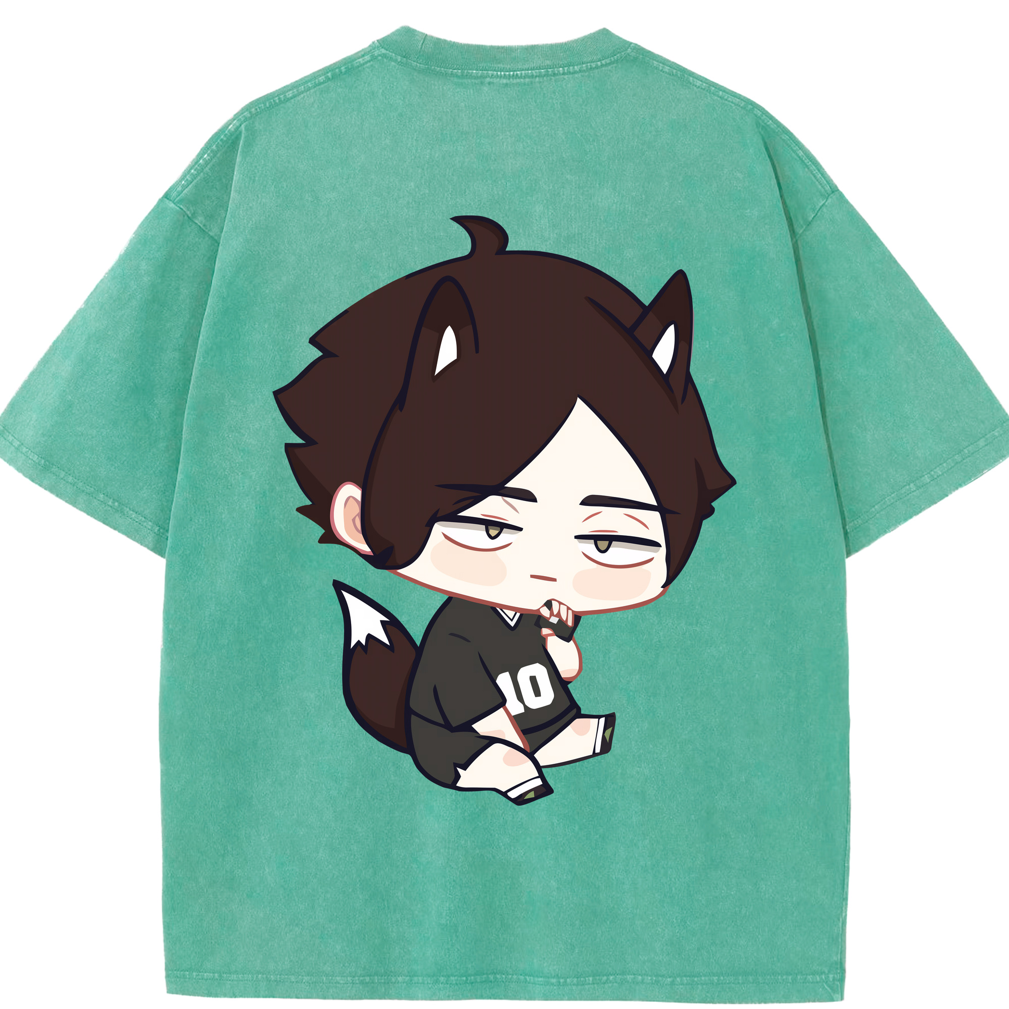 （画像用） ハイキュー!! Haikyu!! 綿100% ヴィンテージ風 半袖Tシャツ（背面プリント）